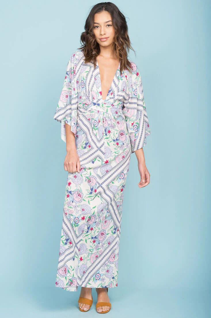 Kira Zip Up Maxi Dress Green - Ruaus