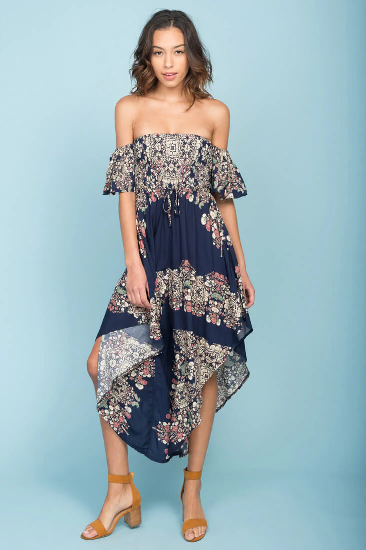 Ophelia Casual Jumpsuit Navy - Ruaus