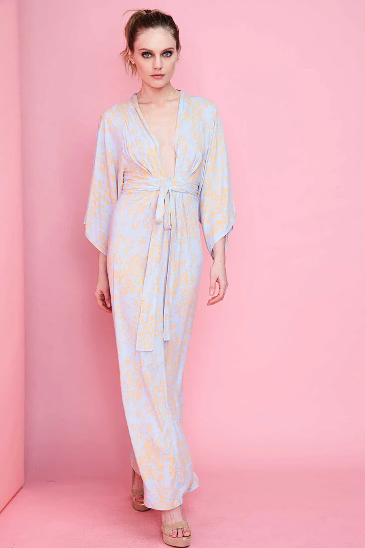 Kira Summer Maxi Dress Orange - Ruaus