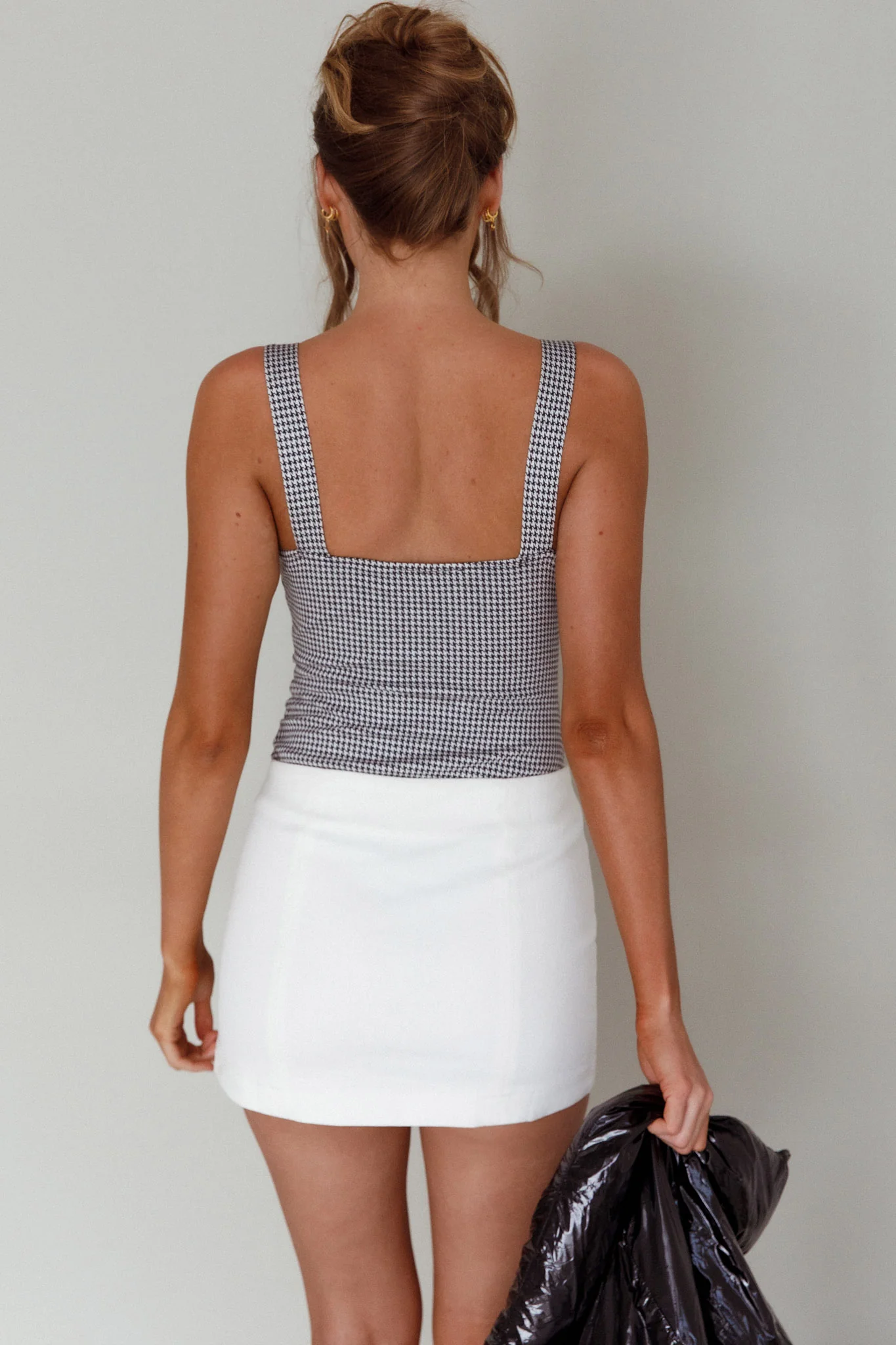 Ivy League Houndstooth Bodysuit Multi - Ruaus