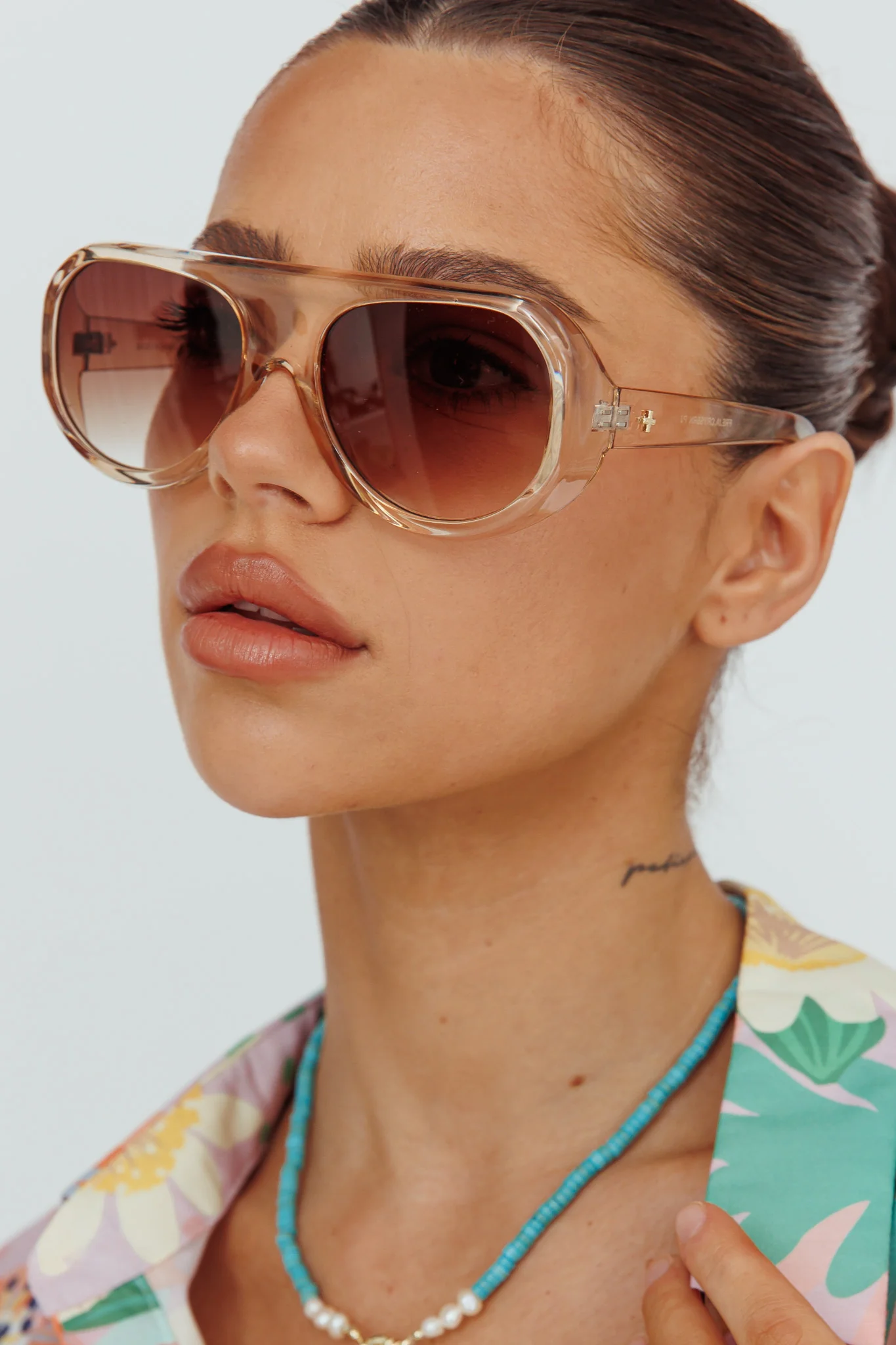 Peta And Jain Freja Sunglasses Crystal Tan - Ruaus