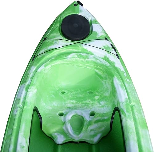 Kajak Billfish Wanderkajak Freizeitkajak Angelboot Kanu Tourenkajak Paddelboot, Farbe:Rot-Weiß-Marmoriert - Ruaus