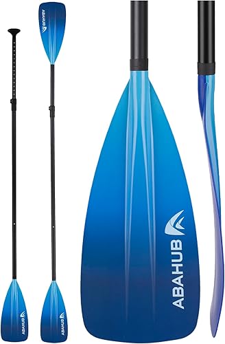 Abahub 2 in 1 Sup Kajak Paddel Aluminium Einstellbares Stand Up Paddle für Paddleboard, Aluminiumlegierung PU-beschichtete Schaft Kunststoff Nylon Klinge - Ruaus