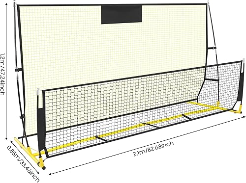 2 in 1 Fußballtor, Training Netz mit hohem & niedrigem Rückprall, Fußball Rebounder-Netz Upgraded Portable Soccer Rebounder für Trainingsübungen und Fußballschuss - Ruaus
