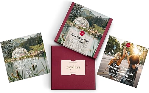 mydays Geschenkbox Einzigartige Nächte, ca. 100 außergewöhnliche Unterkünfte, Reise-Gutschein für 2 Personen - Ruaus