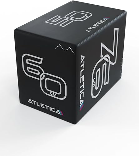 Atletica Plyobox | Sprungbox SoftStep | JumpBox aus recyceltem Verbundschaumstoff | Leicht und stabil ∣ 76x60x50cm ∣ Für plyometrische Übungen, Kraft-, Ausdauer- und Beweglichkeitstraining - Ruaus