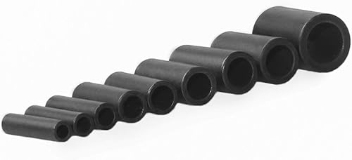 SHADDOCK 500stk Angeln Single Barrel Crimpen Loop Sleeve 5 Größen gemischt Mattschwarz Messingrohr Angeln Drahtführer Takel Angelschnur Steckerkit - Ruaus