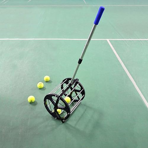 BESPORTBLE Tennisball Pickup Verstellbare Tennisbälle Empfänger Mäher Sammler Trichter mit Griff Halten 55 Tennisbälle für Die Turnschule - Ruaus