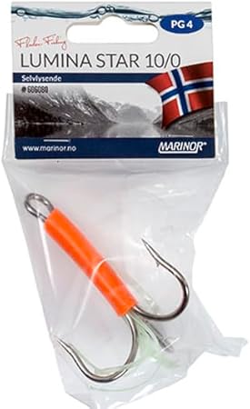 Marinor Lumina Star Meeresdrillinge mit Leuchtendem Lockschlauch, Rot, Größen 1-11/0 - Ruaus