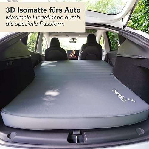 Skandika Premium Easy Isomatte Car 3D | Auto Matratze 10 cm dick, selbstaufblasend, leicht, faltbar, selbstfüllender Schaumstoff, Kofferraum, Gästematratze, Luftmatratze | Camping, Outdoor, Reisen - Ruaus
