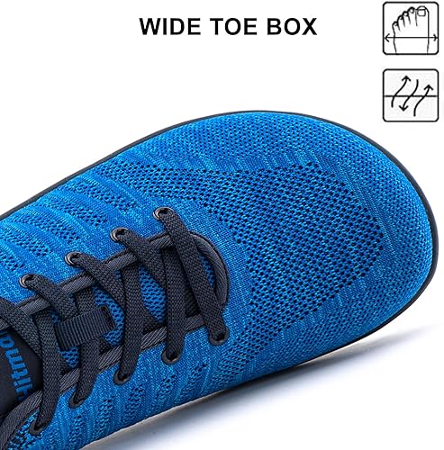 Hitmars Barfußschuhe Herren Barfuss Schuhe Damen Traillaufschuhe Minimalistische Fitnessschuhe Leicht Walkingschuhe Zero Drop Barfusslaufschuhe Schwarz EU 37-47 - Ruaus