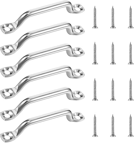 BHIPKOT 6 Edelstahl-Pad-Ösen, Deck-Ring-Halterungen, Deck-Ösen-Platten-Kit für die Montage von Marine-Hardware - Ruaus