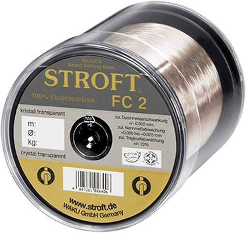 Stroft Fluorocarbon Vorfach Angeln FC2 25m Transparent - Ruaus