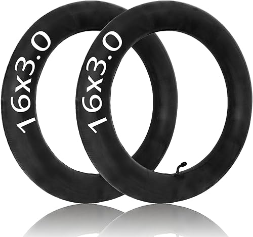 16 x 3,0 Fahrradschlauch-Ersatz, 16 Zoll Fahrradreifen Ersatz, kompatibel mit 16 x 3,0 16 x 3,25 16 x 3,5 Innenschläuche, für E-Bikes, Elektroroller, Mopeds [verdickt] (2 Stück) - Ruaus