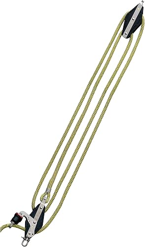 Sprenger Großschot-Talje 12 mm Seilzug I S-Block Gleitlager, Schotklemme – 20 Meter Schot I UV-beständiger Kunststoff und rostfreier Edelstahl I mit wiederverschließbar Aufbewahrungstasche - Ruaus