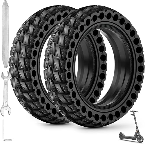 8.5 Zoll E Scooter Reifen - 50/75-6.1 Vollgummireifen,Keine Inflation,8 1/2 x2 Ersatzreifen für Xiaomi Pro 2 / M365 / M365 Pro / 1S / 3/3 Lite/Essential,Für 8.5x2 zoll Scooter Reifen - Ruaus
