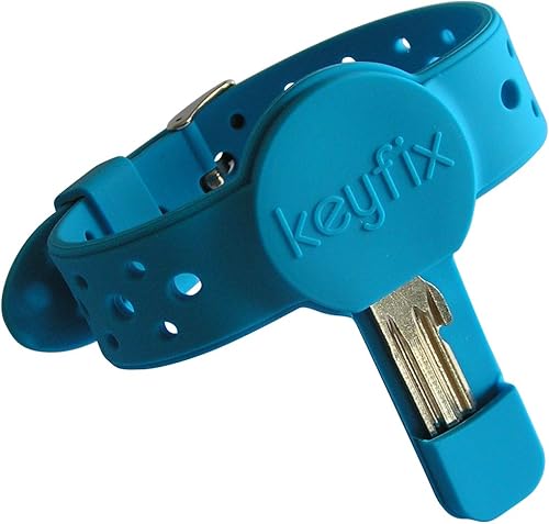 keyfix Schlüsselarmband XL, Fitness Armband für Schlüssel zum Joggen Schwimmen Laufen, Jogging Schlüsselband blau, KF04 - Ruaus