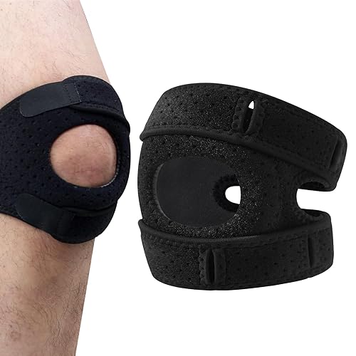 Patella Kniebandage, Patellasehnen-Stützband, Orthopädische Kniebandage Meniskus, Verstellbare Tanz-Kniebandage, Bandage Knie Sport Für Outdoor-Sportarten, Tanzen, Klettern, Springen - Ruaus