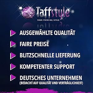 Piercing Ohr Nase Lippe Tragus Helix Septum Taffstyle ohrpiercing nasenpiercing hufeisen horseshoe