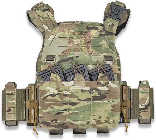 U.T.A Taktische Weste, MOLLE Multifunktions Schnellwechsel Weste für Taktische Zwecke, Weste für Airsoft Kampf im Freien, Plattenträger für Militär Fans Paintball Spiel - Ruaus