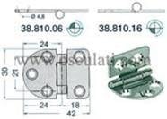 Osculati Scharnier herausragender Kern 42x30 mm - Ruaus