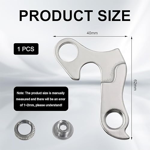 Schaltauge Hochleistungs-Fahrrad-Schaltauge Aus Aluminiumlegierung Kompatibel mit Verschiedenen Marken geeignet für Mountainbikes und Fahrräder (Silber) - Ruaus