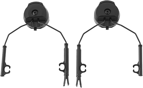 OTOTEC 1 Paar Taktische Helmschienenadapter Headset-Unterstützung Helm-Lichtbogenschienenadapter Kompatibel mit Peltor Comtac-Headset-Unterstützung für Anschluss An Helme Serien Fast/ACH/Mich - Ruaus