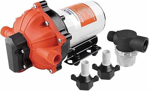 Seaflo Membranpumpe 55-Serie, 12V / 5,0 GPM / 18,9 LPM / 60PSI, 5-Kammer Pumpe, Boot - Ruaus