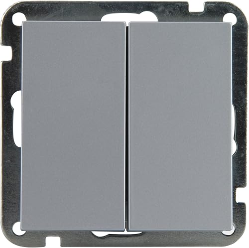 UNITEC Serienschalter, Melbourne, Serie 703, Silber - Ruaus