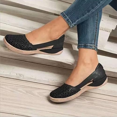 Elegant Sandalen Damen Hochzeiten Hohe Schuhe Partys Keilpumps Tanzschuhe Mode Geschlossene Espadrilles Sommerschuhe Aushöhlen Pumps Sommer Strand Absatzschuhe Balerinaschuhe - Ruaus