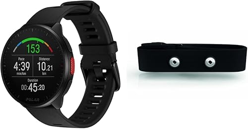 Polar Pacer Pro - Professionelle GPS-Laufuhr - ultraleichtes Design mit griffigen Tasten - Neues Trainingsprogramm & Erholungsfunktionen - Pulsmesser - Verbesserter Anzeigekontrast - Musiksteuerung - Ruaus