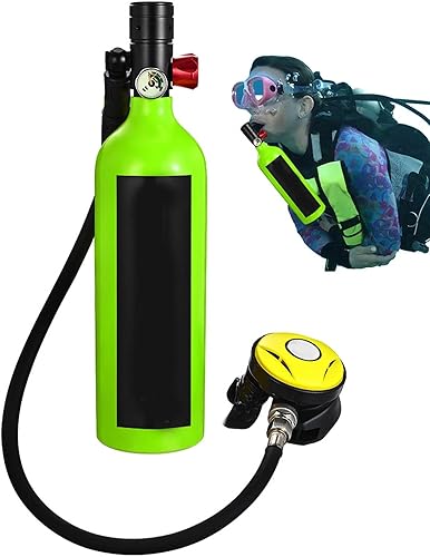 15 Minuten Unterwassertank, 1 l Tauchausrüstung, Air Buddy Tauchsystem, 15 Minuten Unterwasser-Atmungszeit, kompakt und leicht, 2140 g, perfekt für Männer und Frauen, Tauchtraining - Ruaus