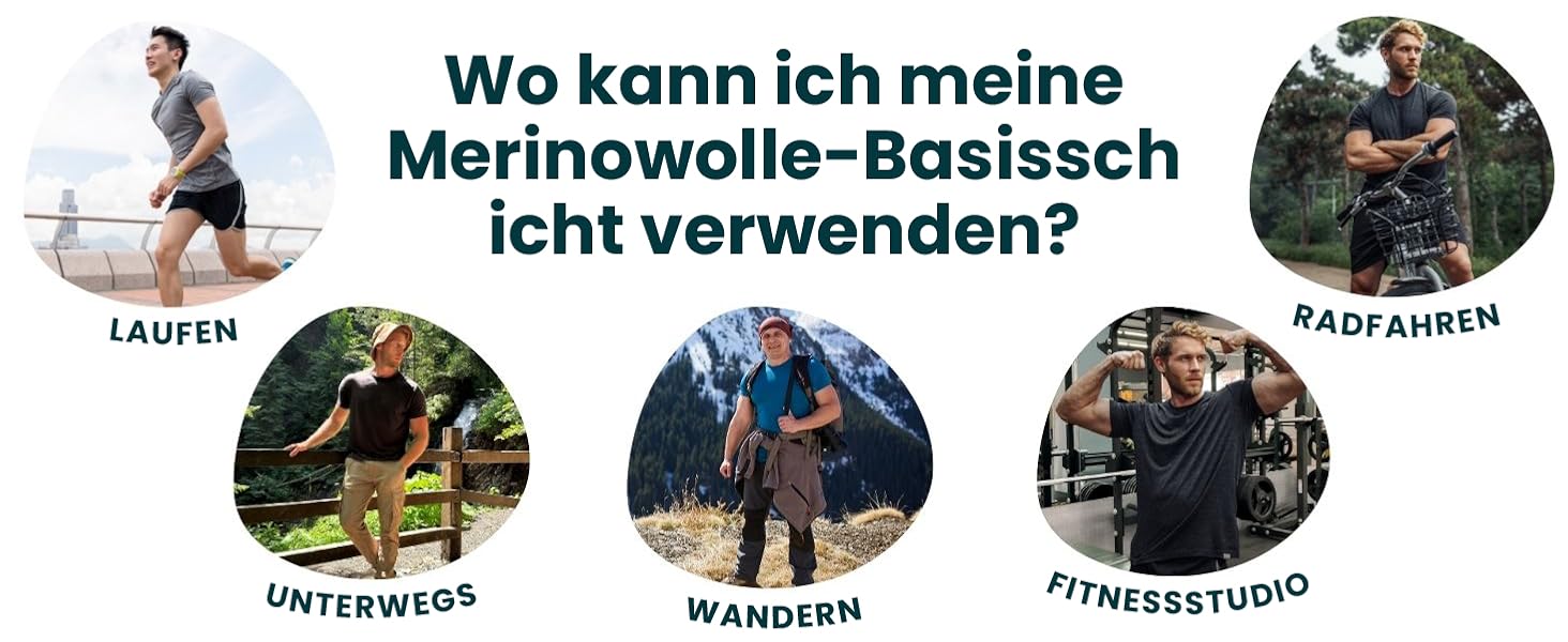 Wo kann ich meine Merinowolle-Basisschicht verwenden?
