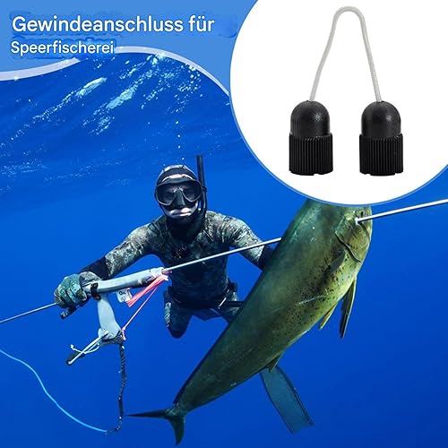 Gewinde -Speerfishing -Adapter, Speerfishing Pole -Anschluss - Hochfestes Zubehör für das Fischen,Schnittstellenfischerei Fishing V -Formzubehör, Speer -Speerfishing -Steckeradapter - Ruaus
