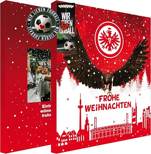 Eintracht Frankfurt Premium Adventskalender gefüllt inkl. Poster SGE + gratis Lesezeichen & Aufkleber Wir lieben Fussball - Ruaus