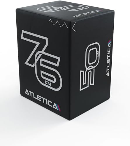 Atletica Plyobox | Sprungbox SoftStep | JumpBox aus recyceltem Verbundschaumstoff | Leicht und stabil ∣ 76x60x50cm ∣ Für plyometrische Übungen, Kraft-, Ausdauer- und Beweglichkeitstraining - Ruaus