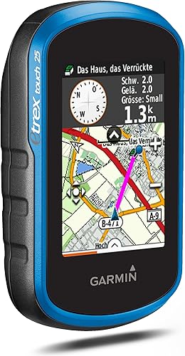 Garmin [renewed] eTrex Touch 25 - Outdoor-Navigationsgerät, TopoActive Karte, GPS und GLONASS, 2,6 Zoll (6,6 cm) kapazitiver Farb-Touchdisplay [Generalüberholt] - Ruaus