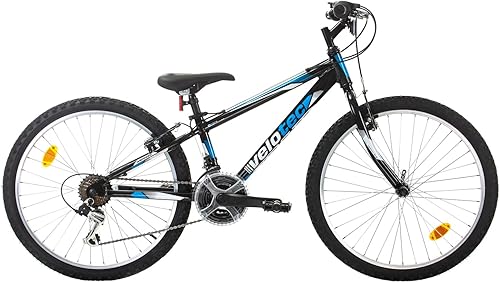 Multibrand Tempo 24 Zoll Aluminium-Mountainbike, 18 Gang, V-Bremse, für Jungen und Mädchen geeignet ab 130 cm - 155 cm - Ruaus