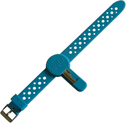 keyfix Schlüsselarmband XL, Fitness Armband für Schlüssel zum Joggen Schwimmen Laufen, Jogging Schlüsselband blau, KF04 - Ruaus