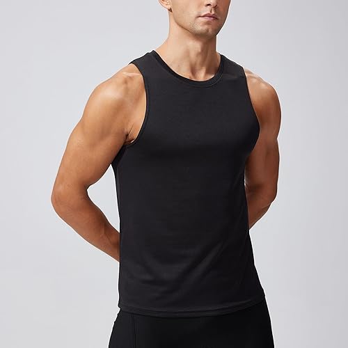 Ruowuhen Herren Tanktop Ärmellos Funktionsshirt Schnelltrocknende Tank Tops für Sport Laufen Fitness Basketball - Ruaus