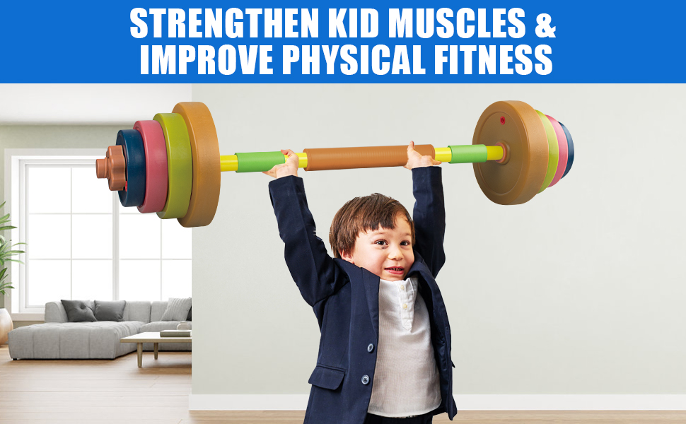 trainingsgewichte set kinder trainingsgeräte langhantel kurzhantel kleinkinder anfänger fitnessspiel