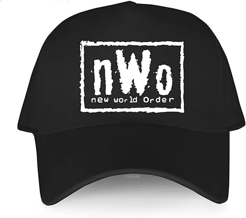 NWO New World Order Baseball Cap Sommer Lässiger Verstellbarer Unisex-Erwachsene Cap Sommermode Hut Schwarz - Ruaus