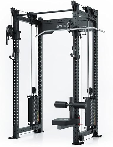 ATLETICA R8 Latzug-Sitz mit Knieblocker Upgrade vom Kabelzug zum vollwertigen Latzug | Individuell Höhenverstellbar für vollen Latzug Stretch - Ruaus